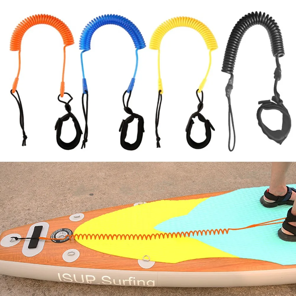3 Meter/10 Feet Coiled Leash Stand Up Paddle Board Surfboard Leash Leg Rope Ankle Sup Foot Raft Traction | Спорт и развлечения