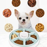 round timing feeder automatic pet feeder 6 meals 6 grids cat dog electric dry food dispenser 24 hours feed pet supplies