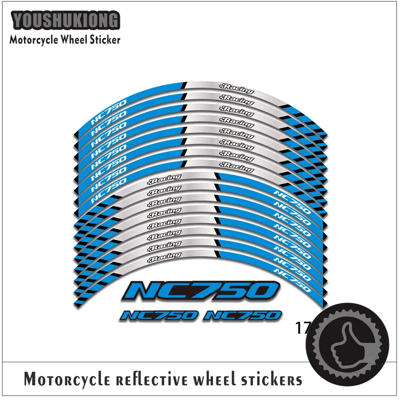 

Front Rear Stickers Moto Decal Sticker Motorcycle Decals Reflective Waterproof Wheel Decals For HONDA NC750S NC750X NC750