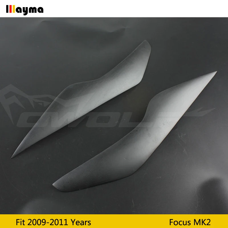 Декоративные Чехлы для передних фар Ford Focus 2009 - 2011 из углеродного волокна MK2