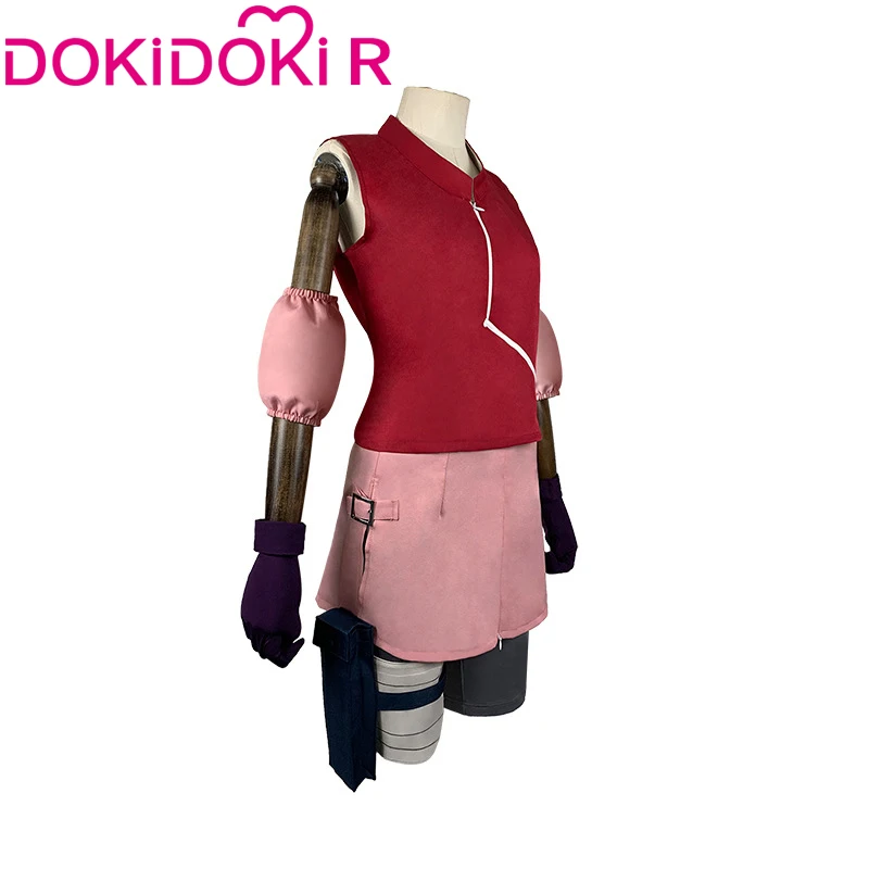 DokiDoki-R аниме косплей Haruno Sakura Косплей Костюм Молодежная версия |
