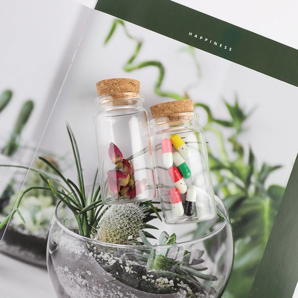 

10pcs 50ml Small Glass Bottles with CorkJars with Cork Lids1.69 oz-1.45x2.75 inch