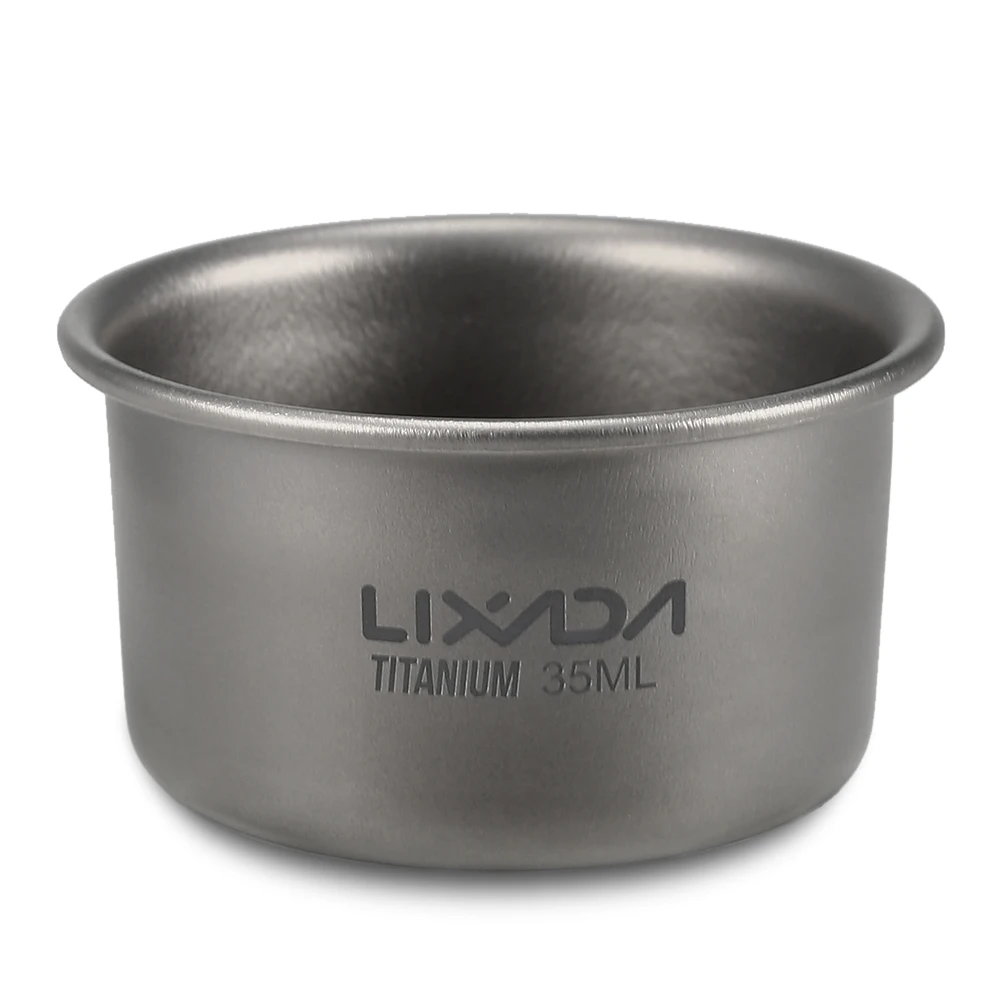 Lixada 1/2/3 шт. для использования вне помещения миниатюрный Сверхлегкий Титан Чай стаканчики посуда для Дома Офиса улицы Кемпинг Пеший Туризм Кофе чайная чашка, кружка 35 мл 8g