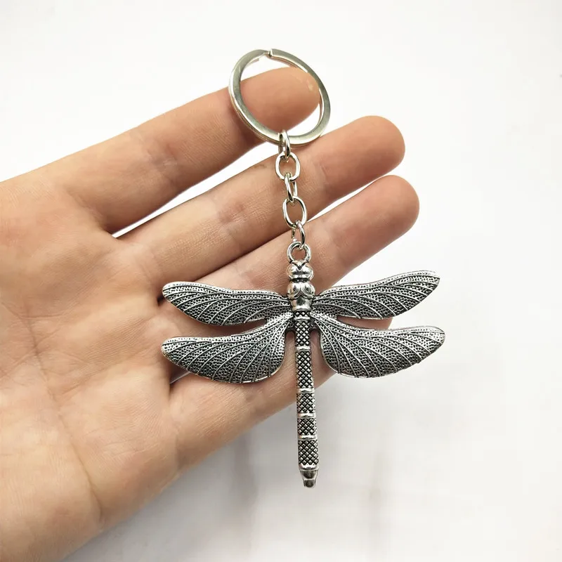 Новинка 2020 подвеска в виде старинной стрекозы из серебра брелок для ключей