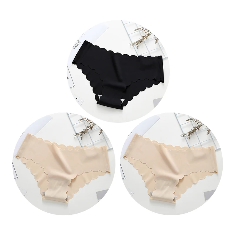 1 Black 2 Apricot 3 шт. бесшовные трусики для женщин, сексуальное дамское нижнее белье, женские трусики, модные удобные женские трусики с низкой талией - Цвет: 1 Black 2 Apricot