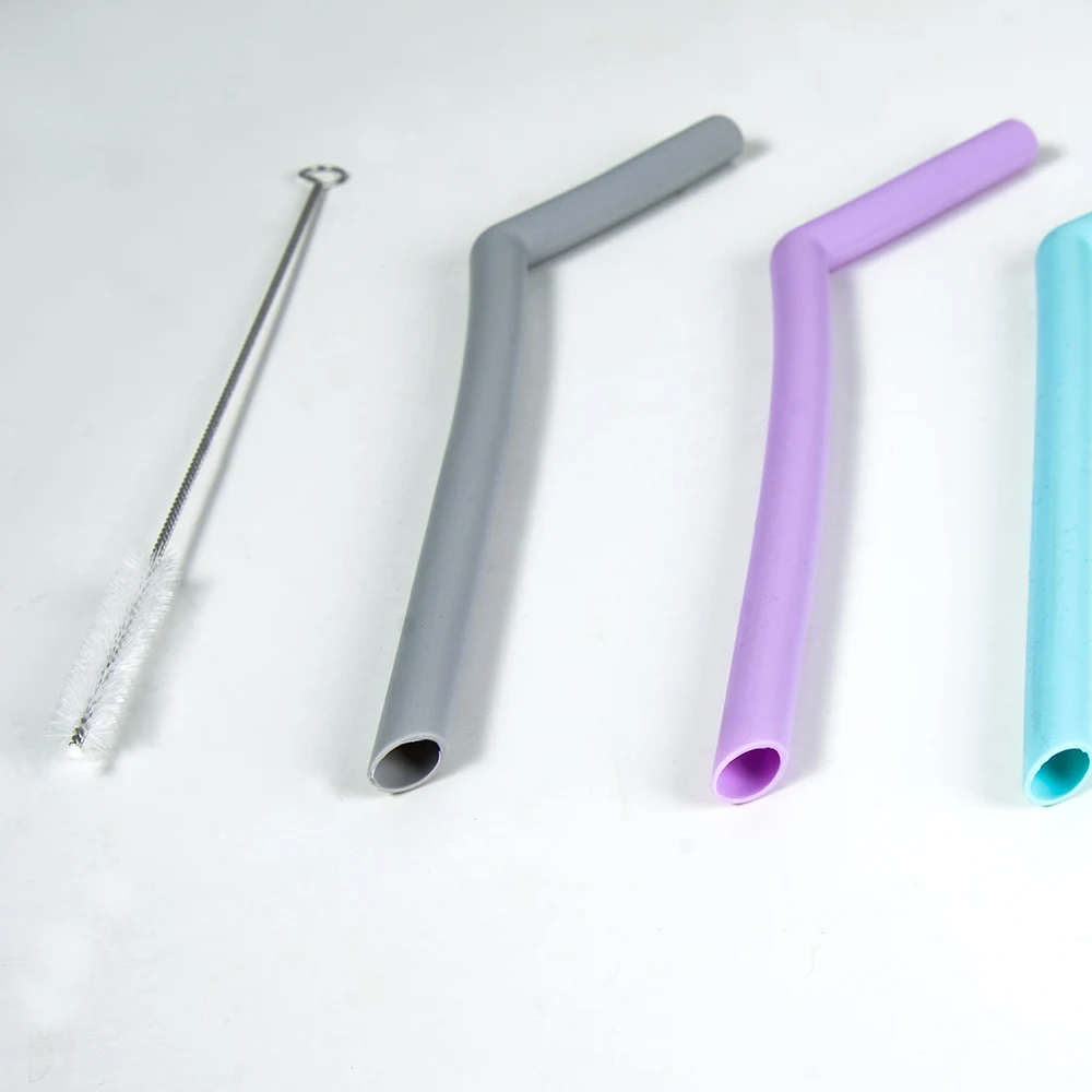 7 шт многоразовые питьевые соломенные силиконовые соломинки для домашней
