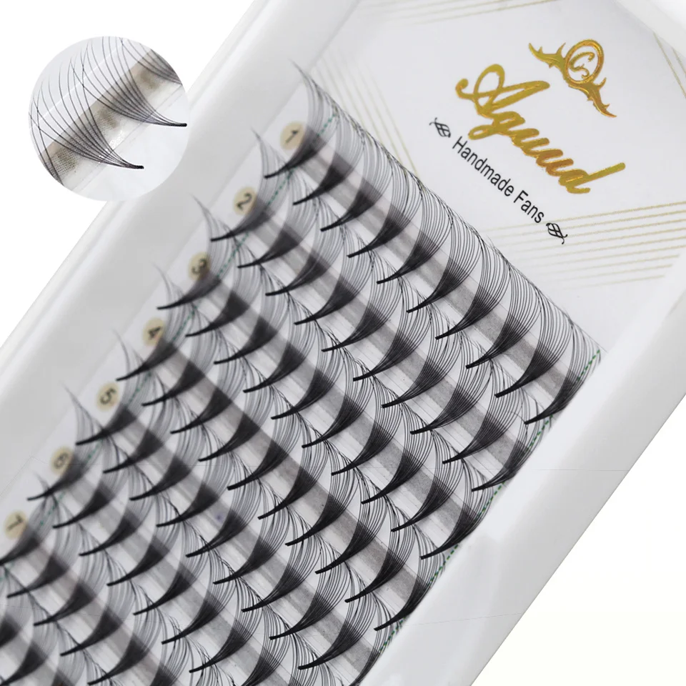 

Sharp and narrow pointed fan, pre filled narrow base, extended eyelashes, 5D 6D 8D 10d 12D 14d, pointed handle, prefabricated