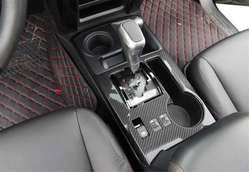 Накладка на крышку панели КПП Декоративные наклейки для Toyota 4runner 2010 рамка Обложка отделка Авто Стайлинг, аксессуары для интерьера
