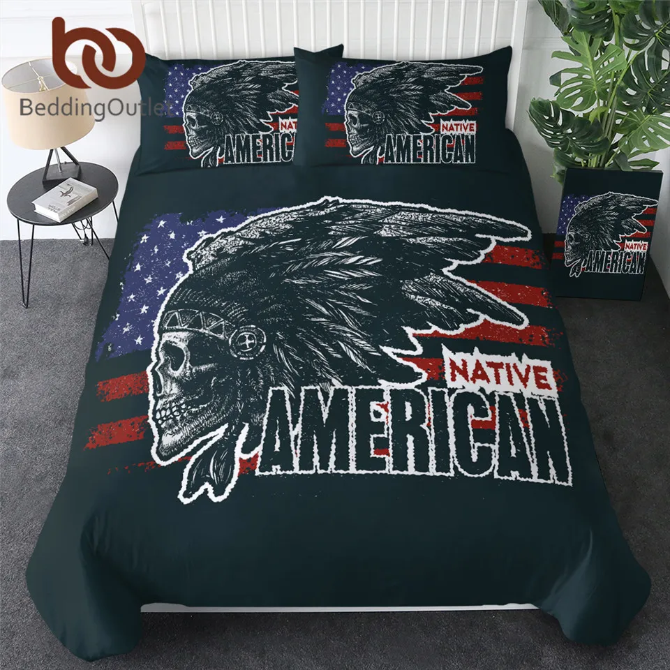 Постельные принадлежности готический череп Комплект постельного белья