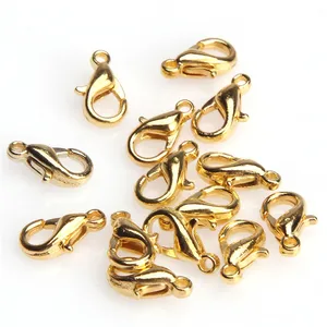 Металлические застежки-карабины 20 шт.лот для изготовления ювелирных изделий, серебряные браслеты, ожерелья, застежки, крючки