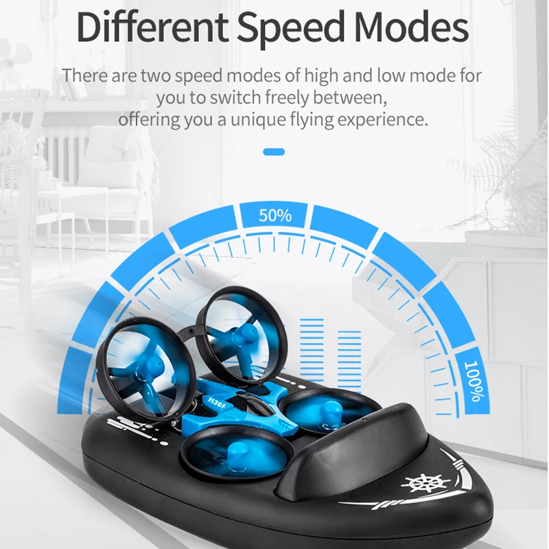 JJRC H36F мини-Дрон Terzetto 1/20 2 4G 3 в 1 Радиоуправляемый автомобиль Летающий Дрон на земле