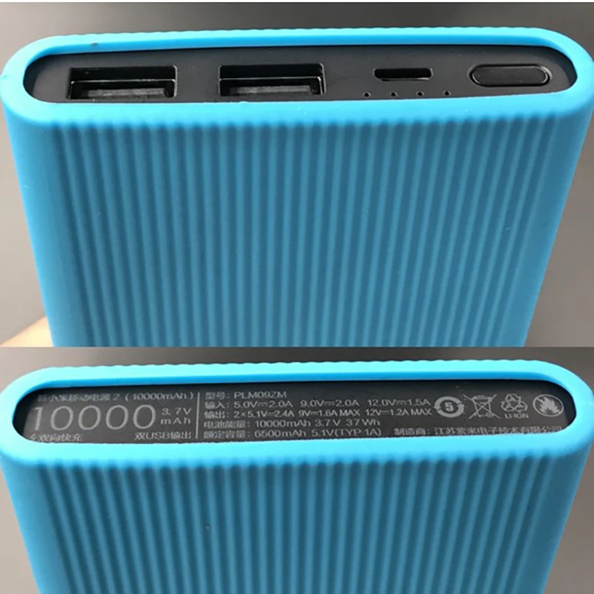 Противоударный силиконовый защитный чехол с двумя USB-портами для Xiaomi New 2 3 Generation