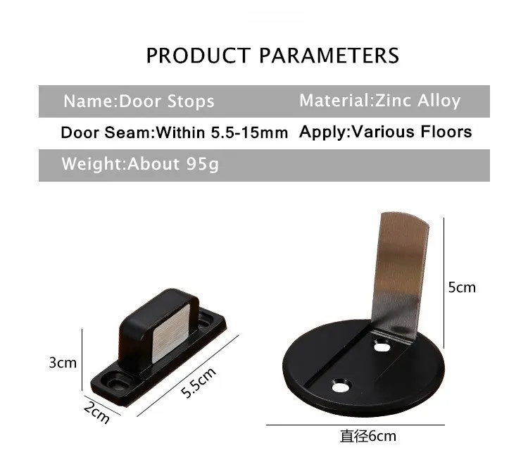 1 шт. невидимая дверная пробка из нержавеющей стали магнитная всасывающая дверь