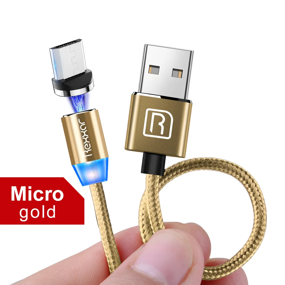 Gold Micro USB Kit Магнитный usb-кабель для быстрой зарядки, кабель USB type C, Магнитный зарядный кабель Micro usb, кабель для мобильного телефона, usb-шнур для iphone, samsung - Цвет: Gold Micro USB Kit