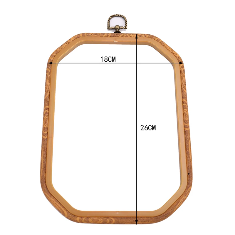 

DIY Sewing Embroidery Ring Hoop Tool Plastic Retro Color Embroidery Cross Stitch Hoop Frame Ring Octagon Hoop Craft