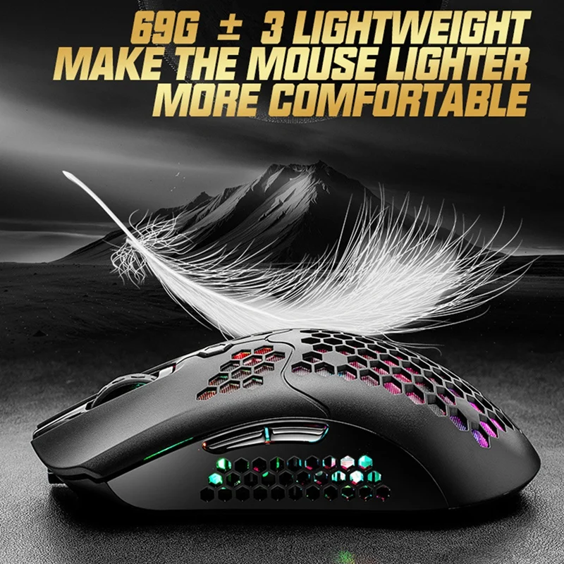 

ZIYOU LANG X2 Wireless Mouse RGB Dual-Mode Gaming Mechanical Mouse 12000 (Dpi) Rechargeable Computer Mouse 2.4GHz