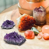 natural amethyst quartz purple crystal cluster healing decoration home crafts stones decoration specimen ornament c5p0