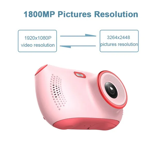 

Kids Digital Camera 2 Inch HD Sn Chargeable 1080P Cute Camera Toys Outdoor Photography for Child Birthday Gift