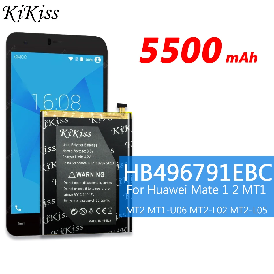 Powerful Battery 5500mAh For Huawei MATE 1/ 2 Ascend MT1-U06 MT2-L02 MT2-L05 Mate1 Mate2 HB496791EBC Free Tool Track NO | Мобильные