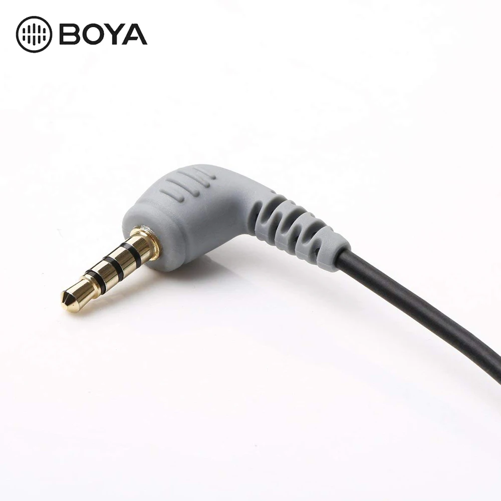 BOYA BY-CIP2 3,5 мм TRRS до TRS Кабель-адаптер для iPhone iPad iPod смартфон BY-WM5 BY-WM6 BY-WM8 аксессуары для микрофона