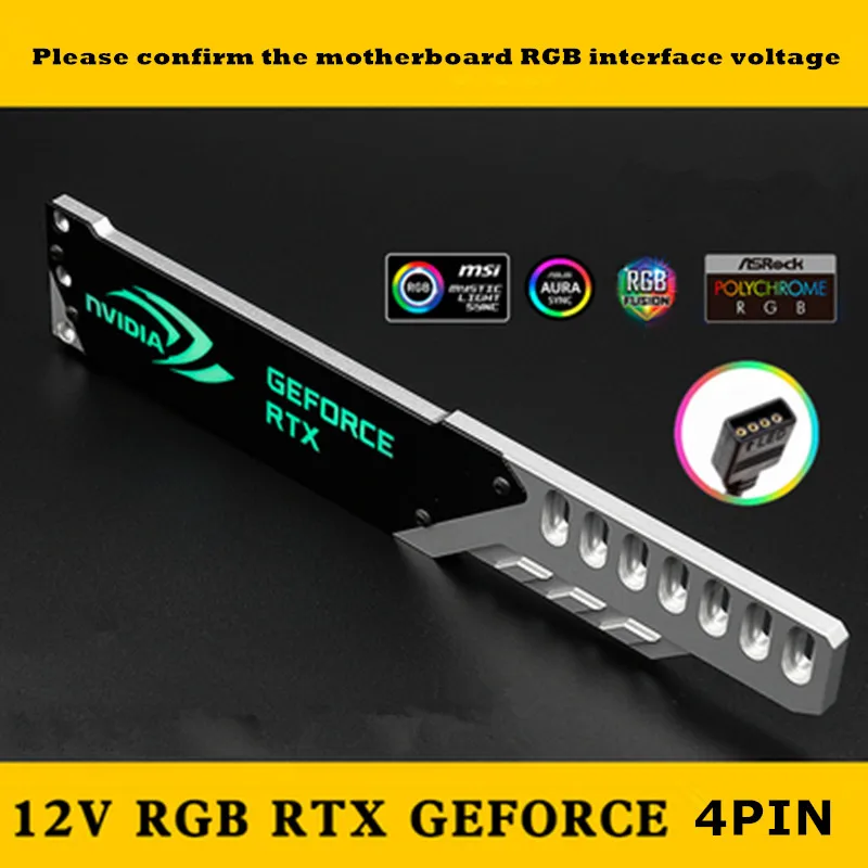 

Symphony AURA metal bracket RGB belief lamp graphics card fixed support bracket companion computer light pollution decoration