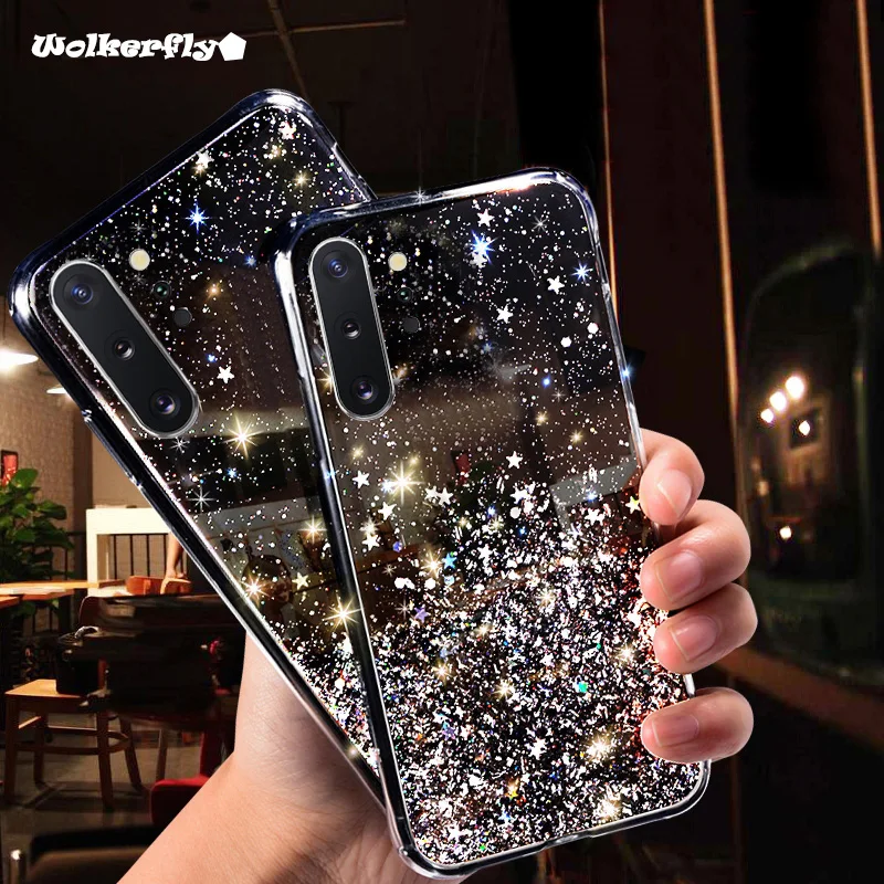 Блестящий Прозрачный чехол для samsung Galaxy A10S A20S A80 A70 A50 A30 S10E S10 5G S9 S8 плюс A7 A9 A2018 Note10 Мягкая обложка