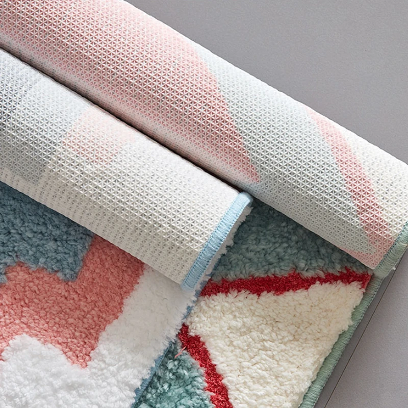 Геометрический Коврик для ванной коврик нескользящий входа кухни Впитывающий