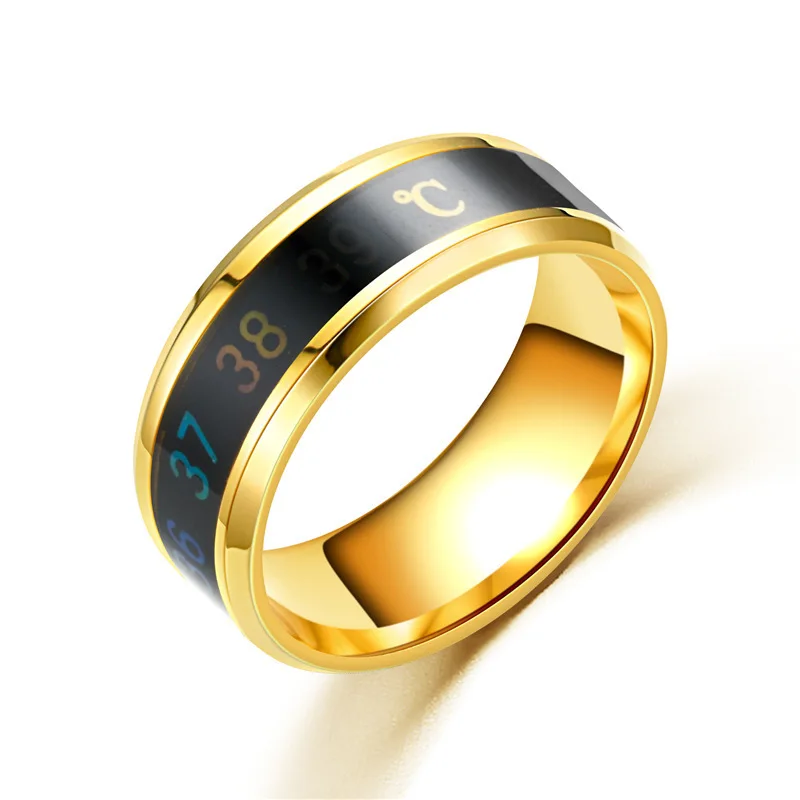 

Magic Ring For Women and Man Temperature Displays Smart Rings Personality Titanium Steel Finger Jewelry Trendy Accessories