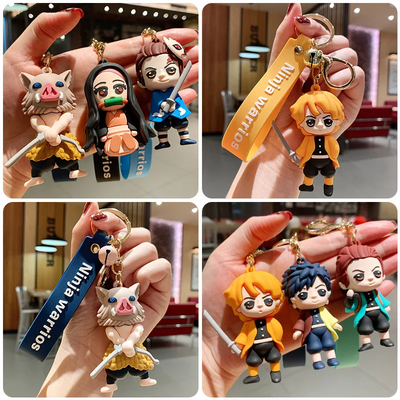 

Demon Slayer:Kimetsu No Yaiba Two-sided Acrylic Keychain Cosplay Anime Pendant Keyring Key Chains