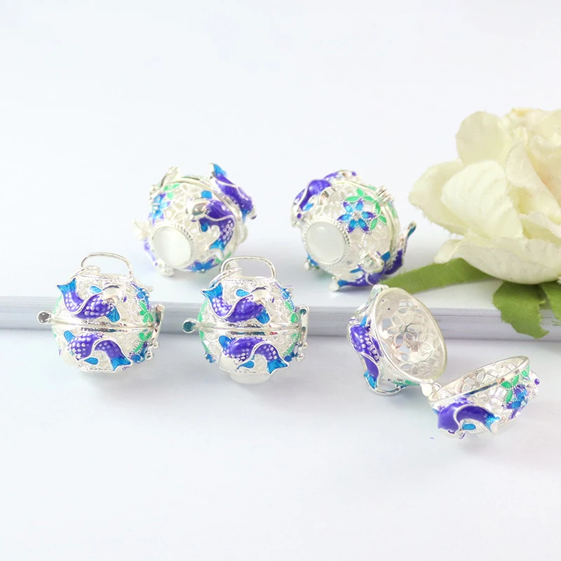 Полые медальон рыбы выгравированы очарование 16 мм фото Подвески ювелирные