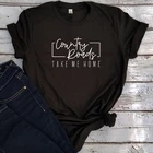 Рубашка с надписью Take Me Home, футболка в ковбойском стиле, кавайная одежда, новинка 2021, женская футболка в западном стиле, футболка в стиле кантри с надписью XL