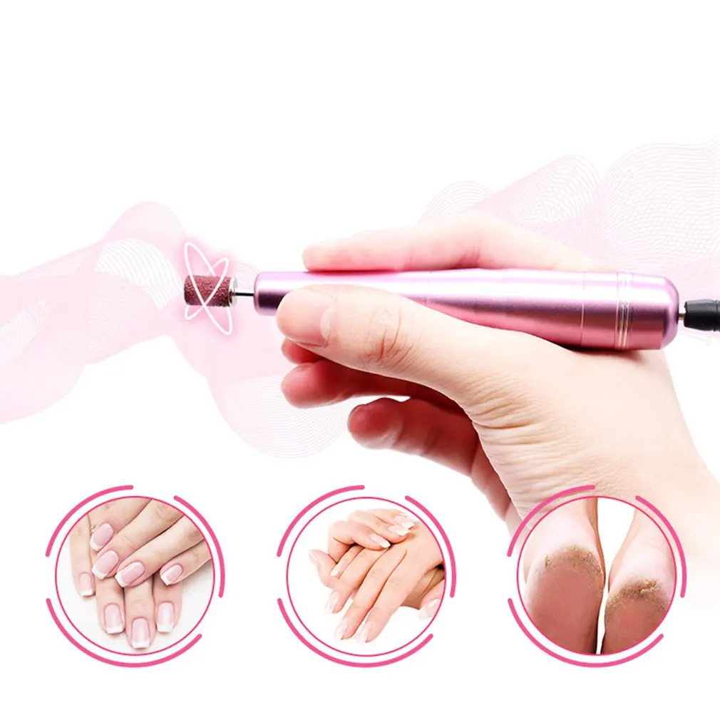 

Professional Manicure Machine Mini Electric Nail Drill Polisher Grinder Speed Control By Wire Nail Polish Electric Nail File Set