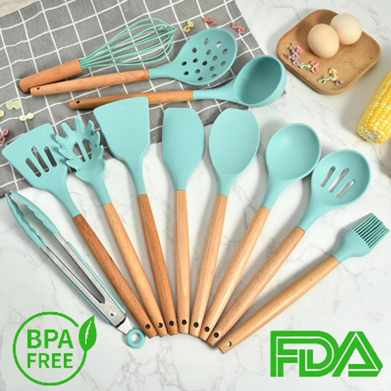 Силиконовая кухонная утварь набор кухонной утвари термостойкая антипригарная