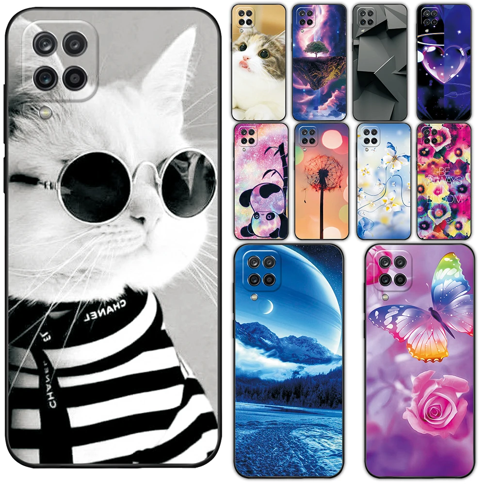 For Samsung Galaxy A12 Case Protective Phone Shell For Samsung A12 a12 Soft Silicone Cover For Galaxy A12 Cool Cat Fashion Case