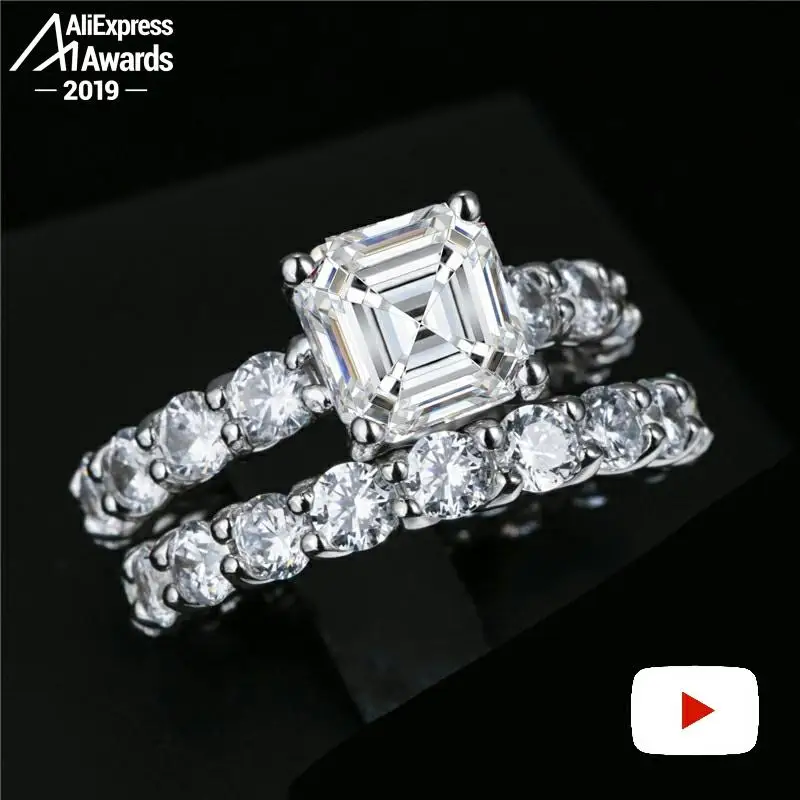 Oh My God So beautiful не поддельные круглые огранки S925 Серебряное кольцо SONA бриллиантовый
