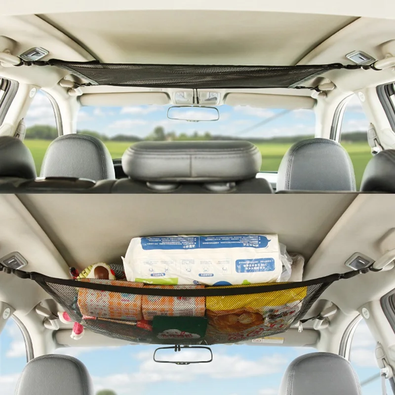 

Car Ceiling Storage Net Roof Interior Storage Bag Car Storage Net Car Interior Cargo Net Bag Sundries Storage Bag