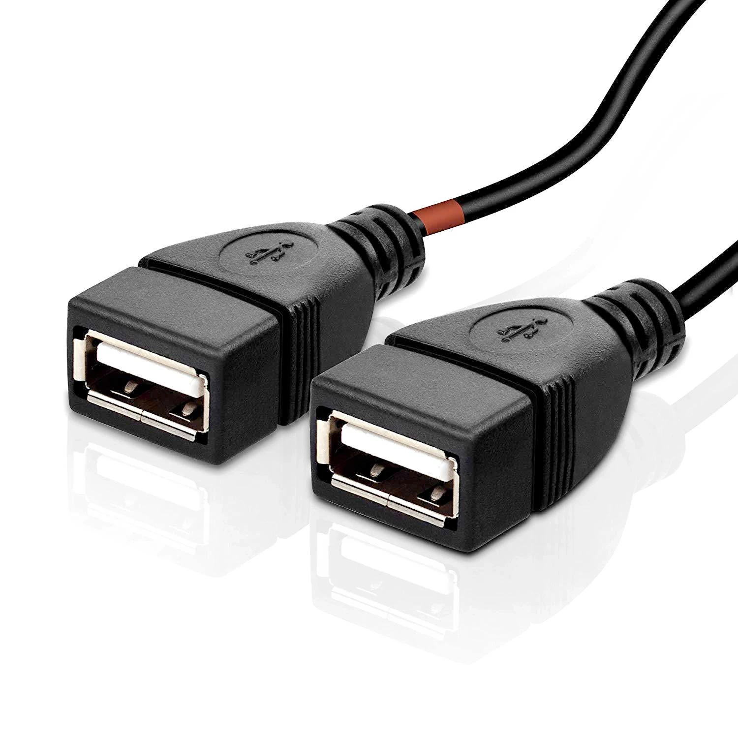 

30cm USB Charging Power Cable Cord Extension Cable USB 2.0 A 1 male to Dual USB Female Data Hub Power adapter