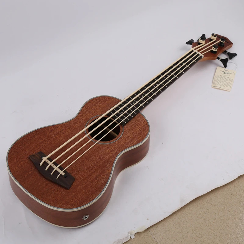 

30 inch Mini Electrica Guitar Musical Instruments Full Sapele Retro Closed Knob Ukulele 4 strings Bass Guitar Guitarra UB-113