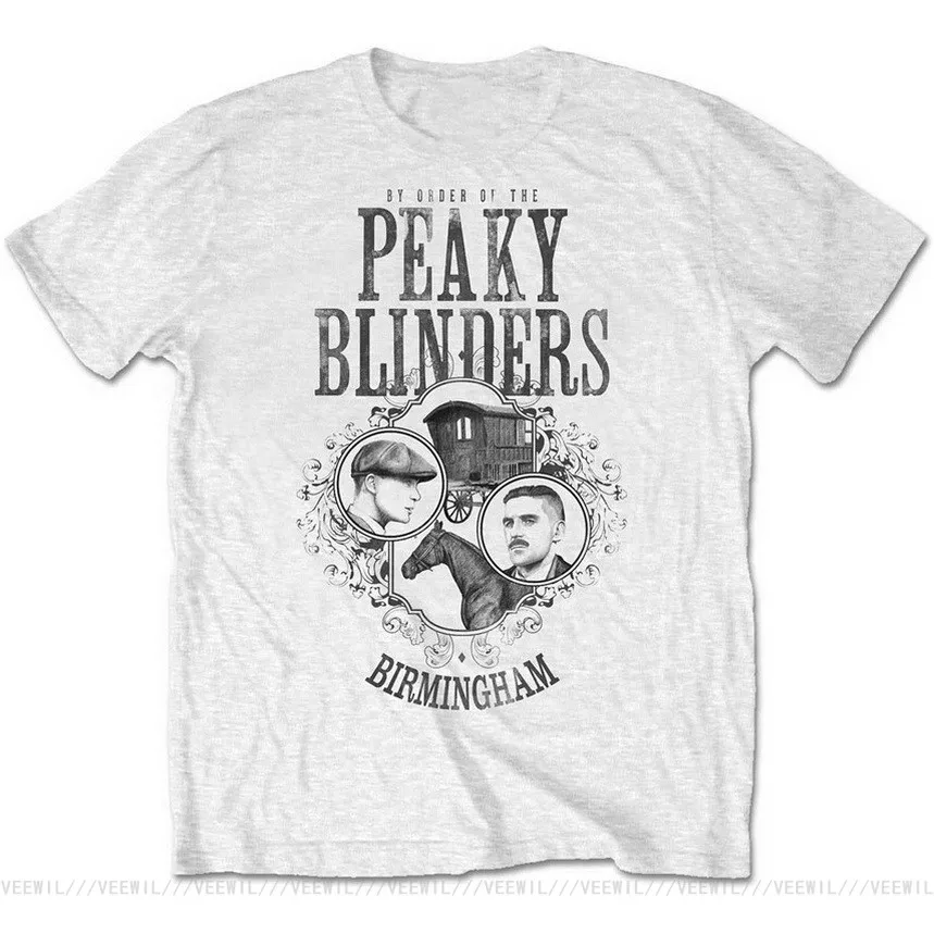 

PEAKY BLINDERS HORSE & CART T SHIRT Summer Short Sleeves Cotton T-Shirt Homme Fashion