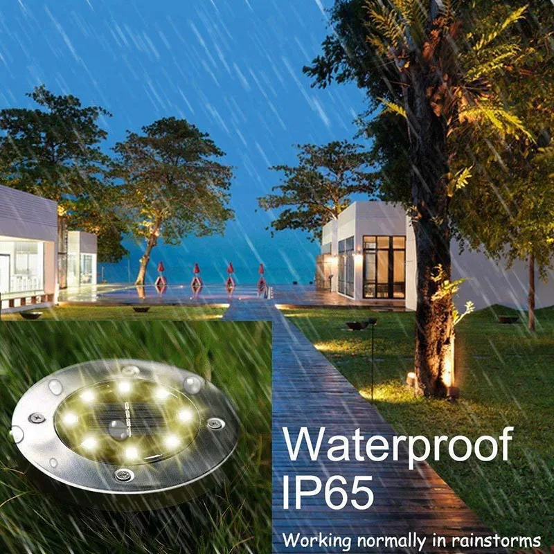 VIP ссылка Солнечная приведенная в действие диск огни 8/12 светодиодный солнечный