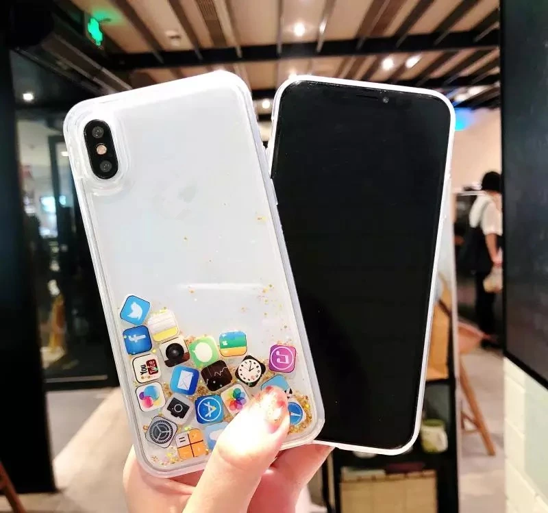 Прозрачный чехол из жидкого жесткого поликарбоната для iPhone 8 чехлы 6 6S 7 Plus X XS XR MAX с