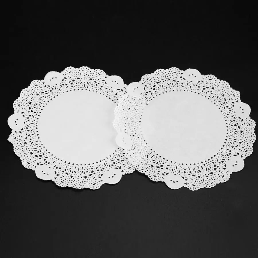 180 шт. кружевные бумажные салфетки блестящие декоративные для торта поделки