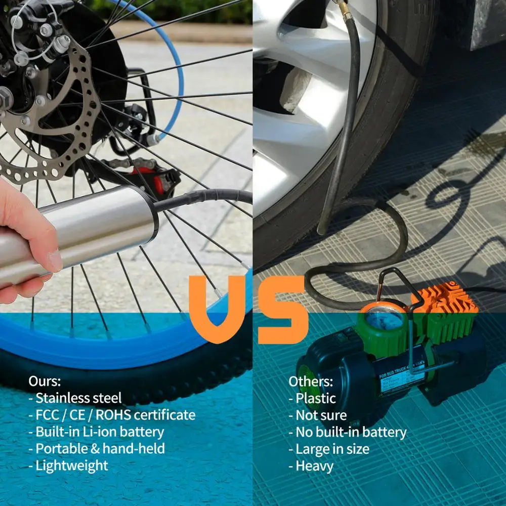 Zeepin AP 101 Мини Электрический инфлятор с монитором давления в шинах 2 1 Манометр