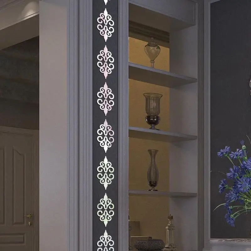 3D зеркальные настенные наклейки мозаика многоразмерная квадратная плитка