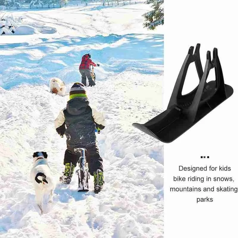 

12 Inch Balance Bikes Scooter Ski Sled Children's Balance Car Skis Outdoor Snowboard For Bicycle Balance Bikes Scooter