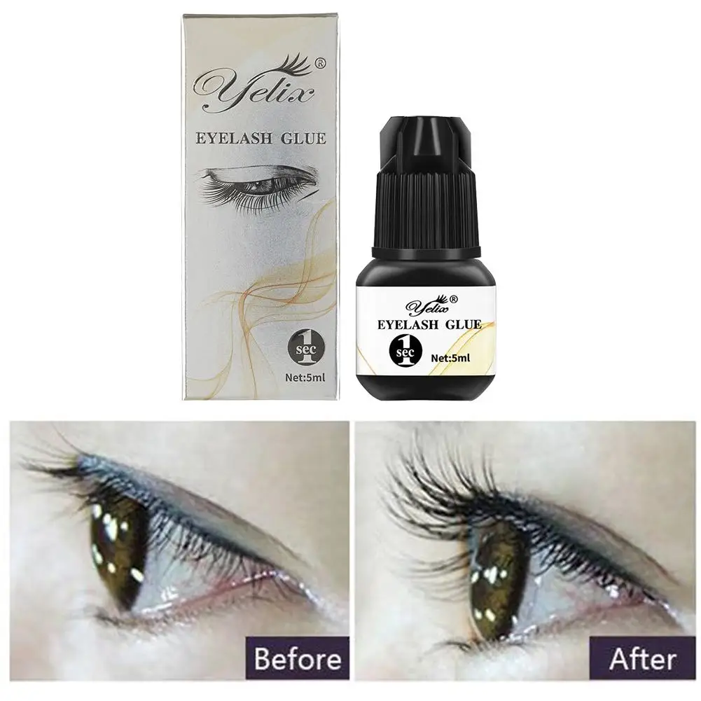Eyelash Extension Glue Quick-drying Odorless Planting False Adhesive Keep 50 Days Powerful Black New | Красота и здоровье