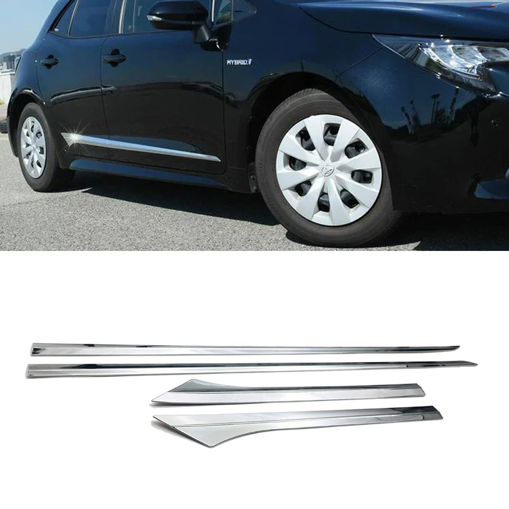 ABS Боковая Дверь корпуса молдинг крышки Хромированный 4 шт. для Toyota Corolla Sport