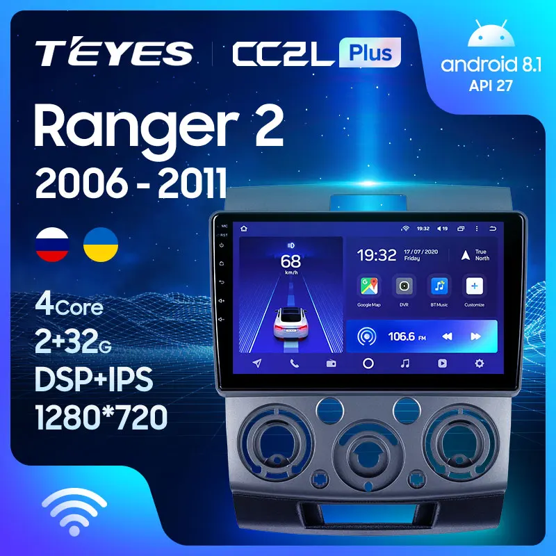 TEYES CC2L Plus Штатная магнитола For Форд Рейнджер 2 Эверест Мазда БТ 50 Ford Ranger Everest Mazda BT J97M