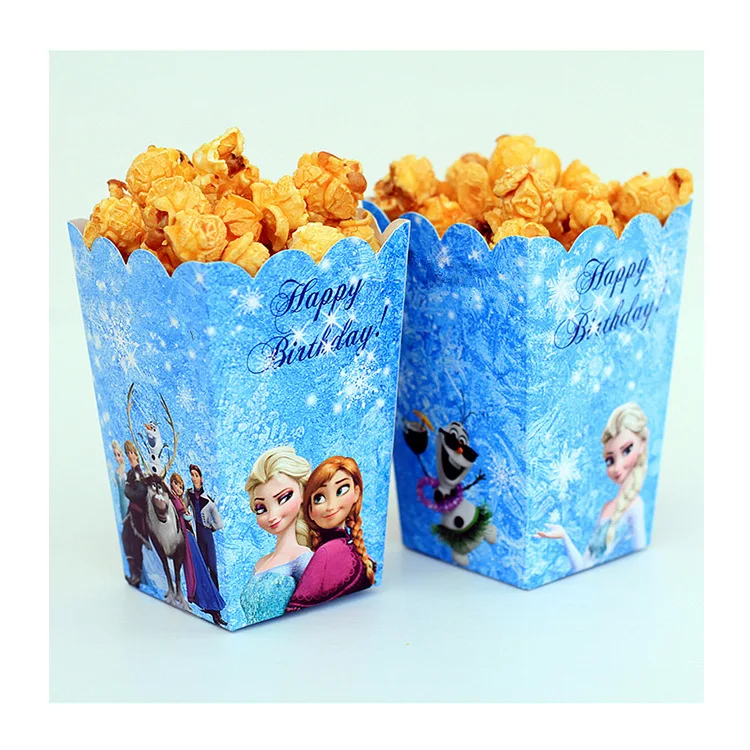 6 шт. бумажная коробка для попкорна Микки и Минни Маус | Дом сад