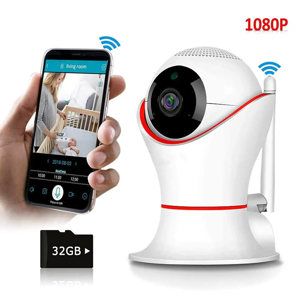 Домашняя беспроводная камера безопасности 360 градусов Беспроводная HD 1080 P